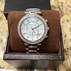 Authentic silver Michael Kors watch